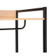 Étagère penderie modulaire bois et métal noir 60x48x190cm
