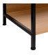 Étagère penderie modulaire bois et métal noir 60x48x190cm