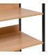 Étagère penderie modulaire bois et métal noir placard 60x48x190cm