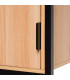 Étagère penderie modulaire bois et métal noir placard 60x48x190cm