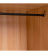 Étagère penderie modulaire bois et métal noir placard 60x48x190cm