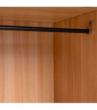 Étagère penderie modulaire bois et métal noir placard 60x48x190cm