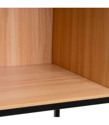 Étagère penderie modulaire bois et métal noir placard 60x48x190cm