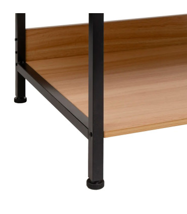 Étagère penderie modulaire bois et métal noir placard 60x48x190cm