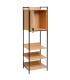 Étagère penderie modulaire bois et métal noir placard 60x48x190cm