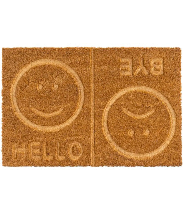 Paillasson coco Hello et Bye 60x40x1.5cm