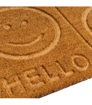 Paillasson coco Hello et Bye 60x40x1.5cm
