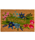 Paillasson coco welcome fleurs 60x40x1.5cm
