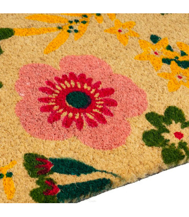 Coco Doormat welcome flowers 60x40x1.5cm