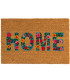 Paillasson coco home fleuri 60x40x1.5cm
