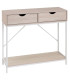 Console Table Wood MDF and Metal grey