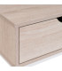 Console d'entrée bois blanchi et métal blanc 2 Tiroirs 80x30x75cm