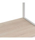 Console d'entrée bois blanchi et métal blanc 2 Tiroirs 80x30x75cm