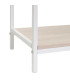 Console d'entrée bois blanchi et métal blanc 2 Tiroirs 80x30x75cm