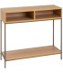 Console Table Wood MDF and Black Metal