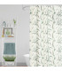 Rideau de douche polyester vert et blanc 180x200cm