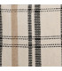 Coussin en coton à carreaux blanc, marron et noir 45x45cm