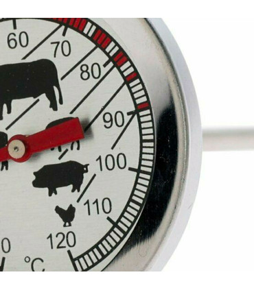 Thermomètre à viande en acier inoxydable 4x4x10.5cm