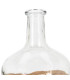 Vase en verre avec rotin 15x15x24cm