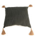 Cotton cushion white, brown and black 45x45cm