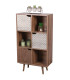 Grey MDF Shelf - 4 Lockers