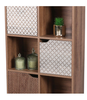 Grey MDF Shelf - 4 Lockers