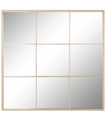 Wall Mirror Black Metal - 90x2x90cm