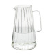 Carafe à eau en verre strié 1L 12.5x12.5x20cm