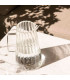 Carafe à eau en verre strié 1L 12.5x12.5x20cm