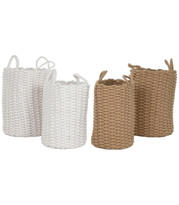 Set of 2 Baskets Seagrass 45x45x57cm