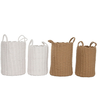 Set of 2 Baskets Seagrass 45x45x57cm