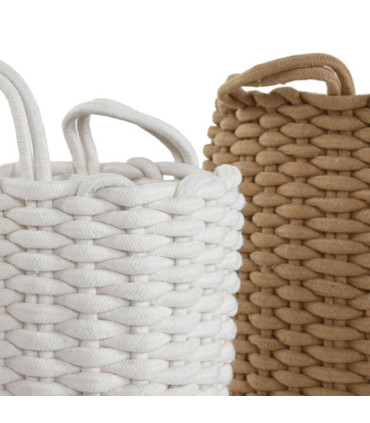 Set of 2 Baskets Seagrass 45x45x57cm