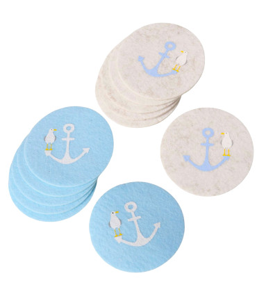 Set of 8 Coasters MDF wood