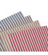 Set de 4 torchons rayés 100% coton rouge, jaune, gris, bleu 50x70cm