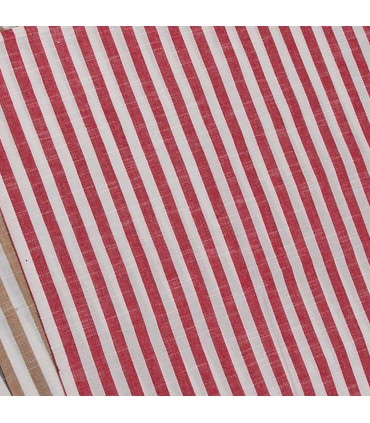 Set de 4 torchons rayés 100% coton rouge, jaune, gris, bleu 50x70cm