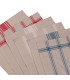 Set de 6 torchons 100% coton bleu, blanc, rouge 50x70cm