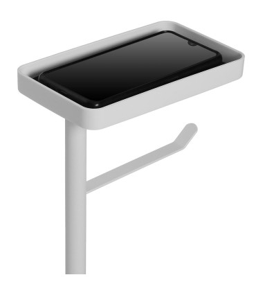 Toilet Paper Dispenser black metal 20x15x75cm