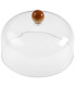 Round Bamboo Cheese Tray and Acrylic Bell - 28x28x10cm