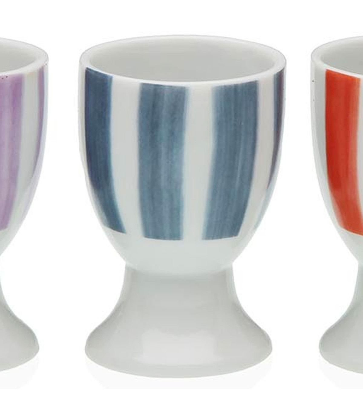 AltoBuy - Set De 4 Coquetiers Porcelaine Blanc Liseré Doré Aura 5cl – Élégants Pour Œufs à La Coque & Petit-Déjeuner Chic