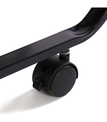 Table roulante pliable noir et effet bois 68x40x70cm