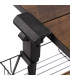 Table roulante pliable noir et effet bois 68x40x70cm
