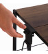 Table roulante pliable noir et effet bois 68x40x70cm