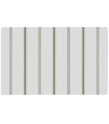 Set de table rectangulaire vert et blanc à rayures 43.5x28cm