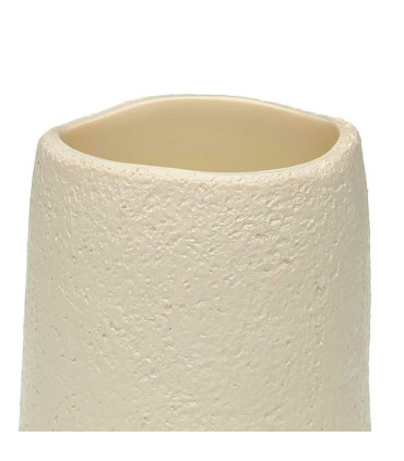 Porte brosse à dents en résine beige 7.5x7.5x10.5cm