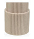 Distributeur de savon en résine beige stries 7.5x7.5x10.5cm