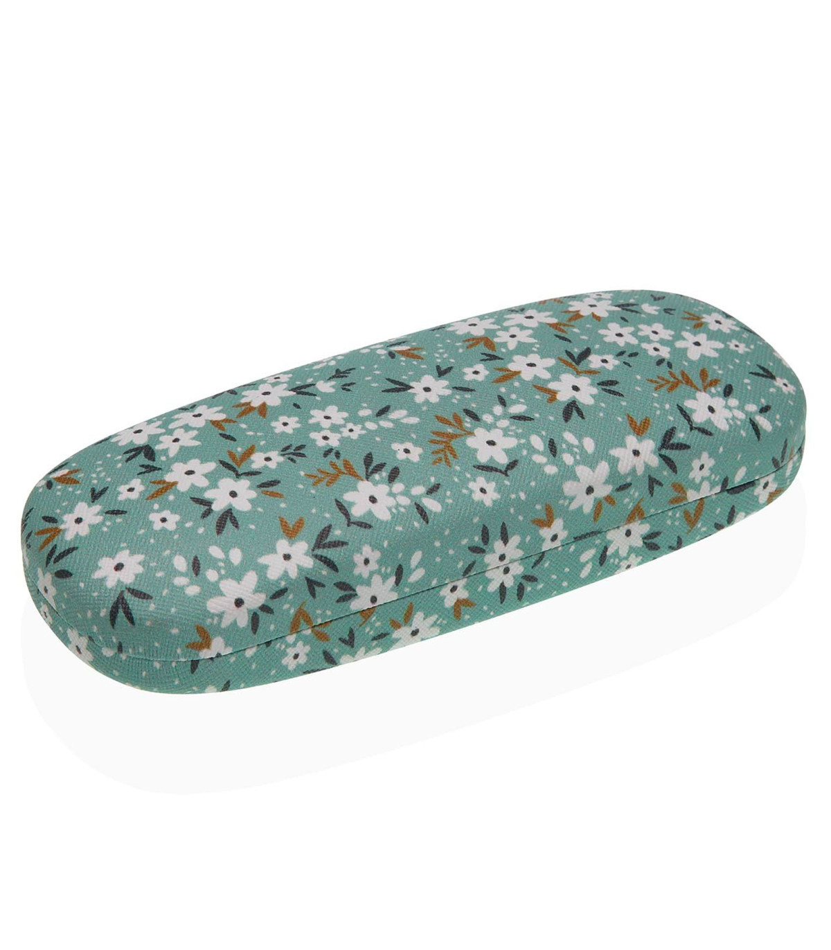Étui à Lunettes Rigide FEFI - Motif Floral 3D, Fermeture Magnétique, Chiffon Microfibre Inclus, Taille M