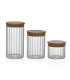 Kitchen Glass Jar Bamboo Lid 550ml