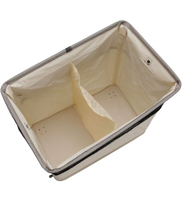 Laundry Basket grey and Bamboo