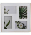 Cadre photo multiple effet bois 4 photos 31.5x31.5cm