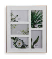 Cadre photo multiple effet bois 5 photos 30.5x36cm